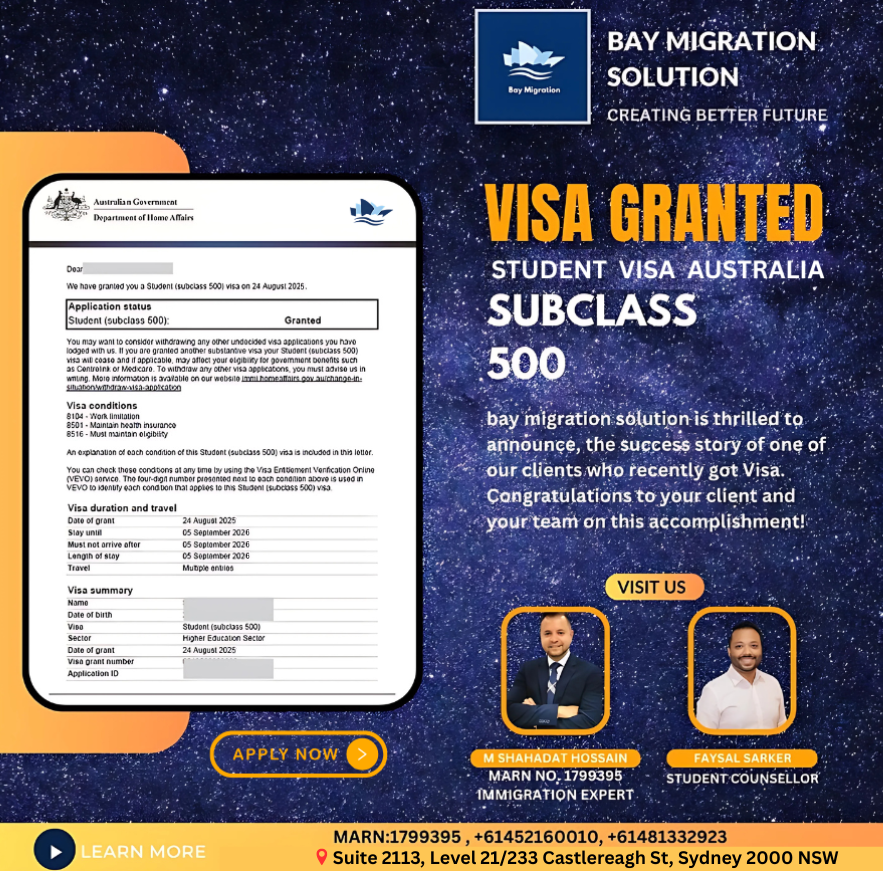 Student Visa Australia | Subclass 500